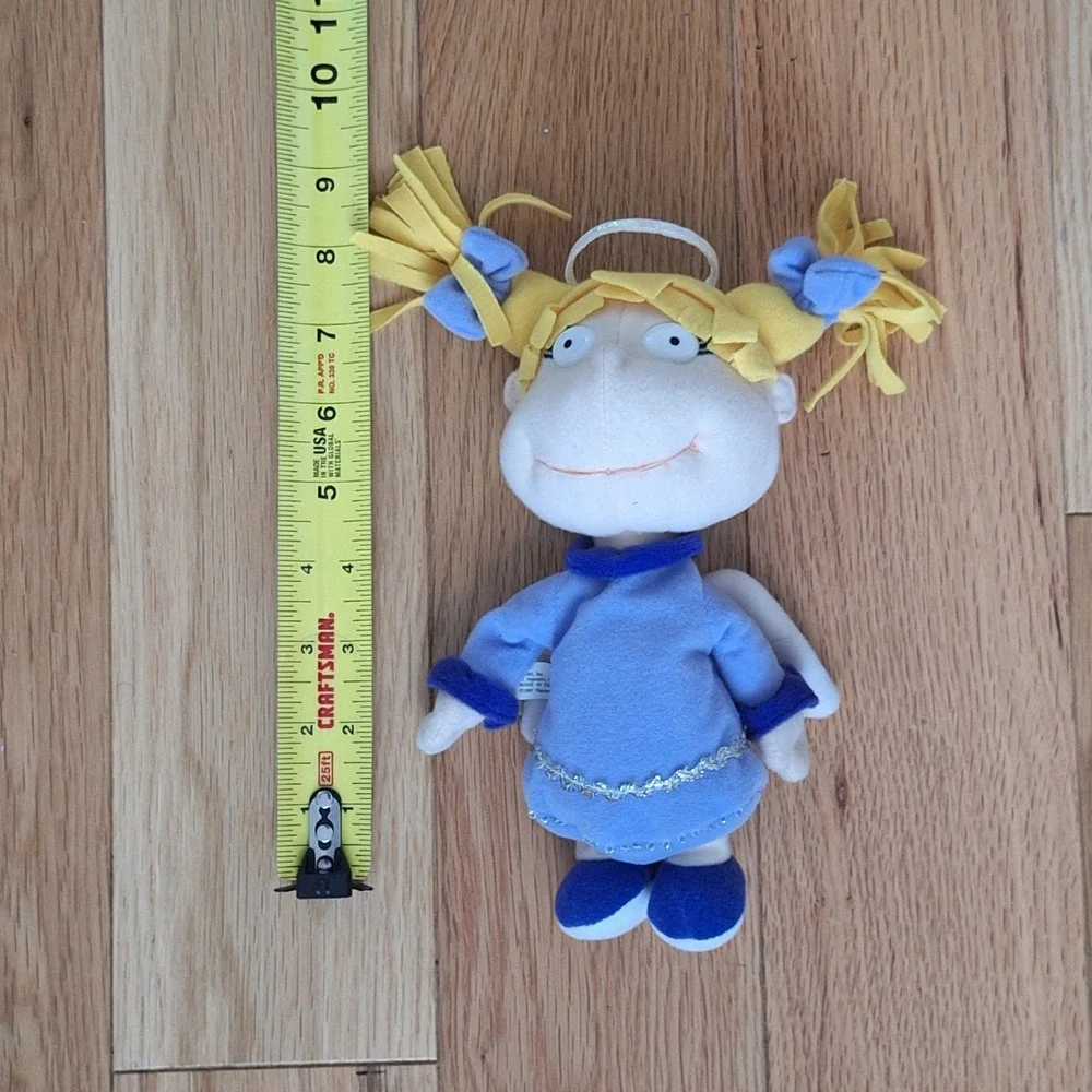 Mattel Rugrats Vintage 1997 Angelica Pickles Angel Plush Toy Purple Dress 90s